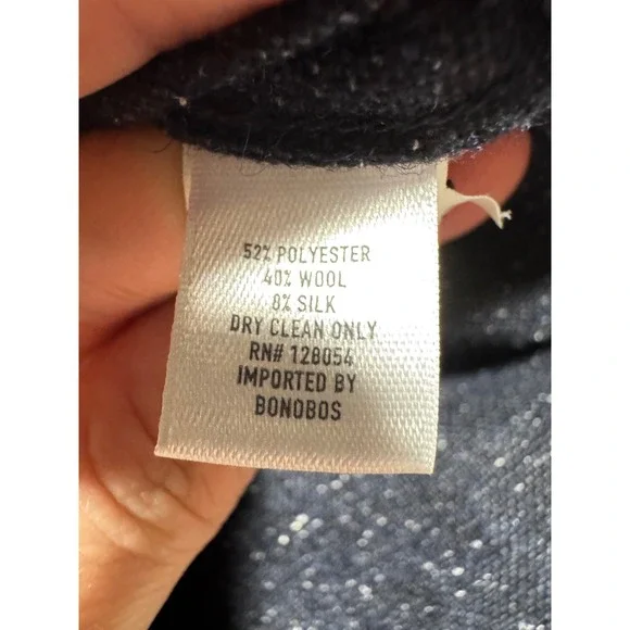 Bonobos Mens Wool Silk Blend Speckled Shirt Jacket Navy Blue Small - Picture 6 of 9